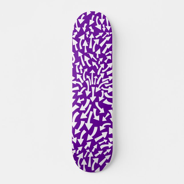 Skate Setas - Brancas em Profundo Roxo (Frente)