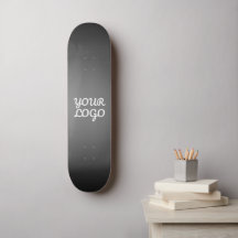 Seu Logotipo & Moderno Ombre Simples | Cinza Escur