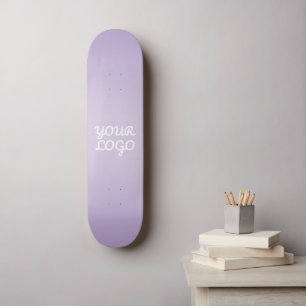 Skate Seu Logotipo & Moderno Ombre Simples Lavanda