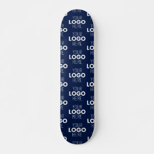 Skate Seu logotipo ou imagem repetida padrão Azul-mari