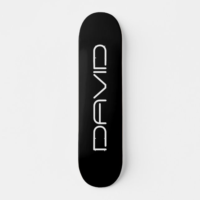 Skate Seu Nome | Texto Personalizável Estilizado (Frente)