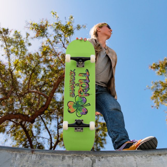 Skate Shamrock and Roll Ruas. Dia de Patrick (Ao ar livre 1)