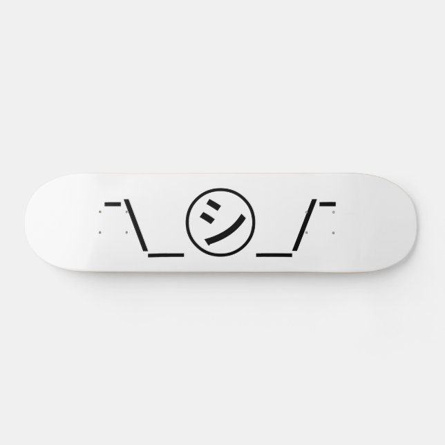 Skate Shi Kana Shrug Emoticon ¯\_ ㋛_/ movimento Japonês  (Horz)