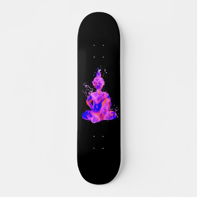 Skate Silhueta do Buda Espaço Roxo (Frente)