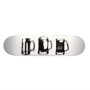 Skate Silhueta preta //da caneca de cerveja