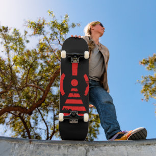 Skate Símbolo de aviso de energia de volta retro