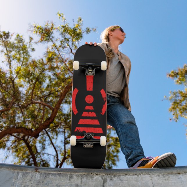 Skate Símbolo de aviso de energia de volta retro (Ao ar livre 1)