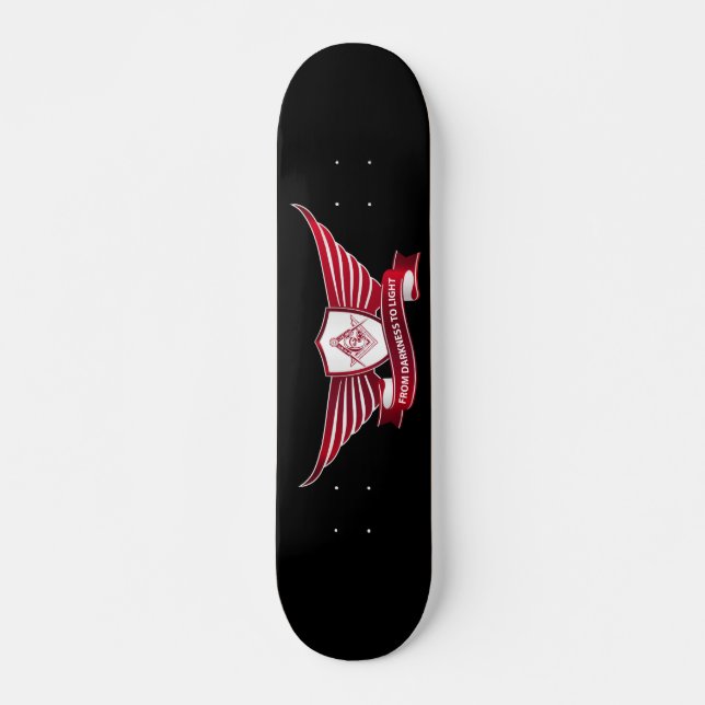 Skate Símbolo de maçonaria e escudo (Frente)