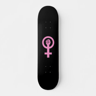 Skate Símbolo feminista negro