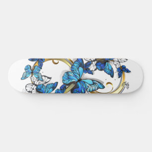 Skate Símbolo Infinito de Borboletas Azuis Morpho