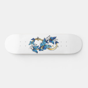 Skate Símbolo Infinito de Borboletas Azuis Morpho