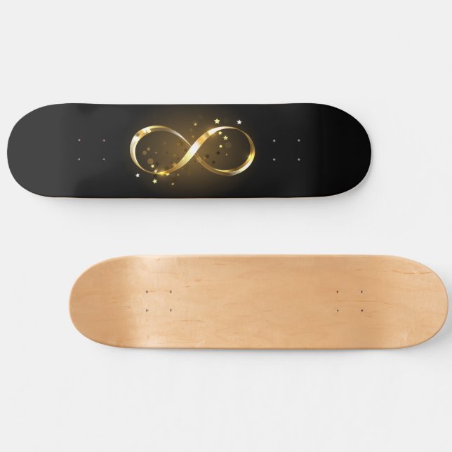 Skate Símbolo Infinity do ouro (Horz)
