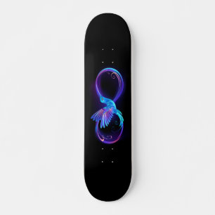 Skate Símbolo Neon Infinity com Hummingbird brilhante