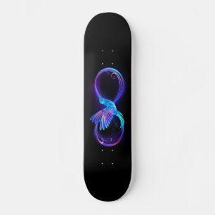 Skate Símbolo Neon Infinity com Hummingbird brilhante