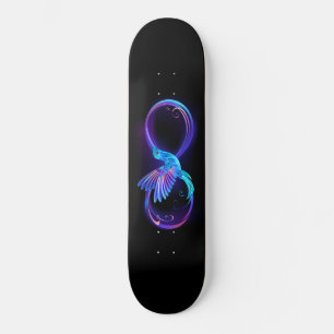 Skate Símbolo Neon Infinity com Hummingbird brilhante