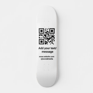 Skate simple custom barcode add your text website QR Cla