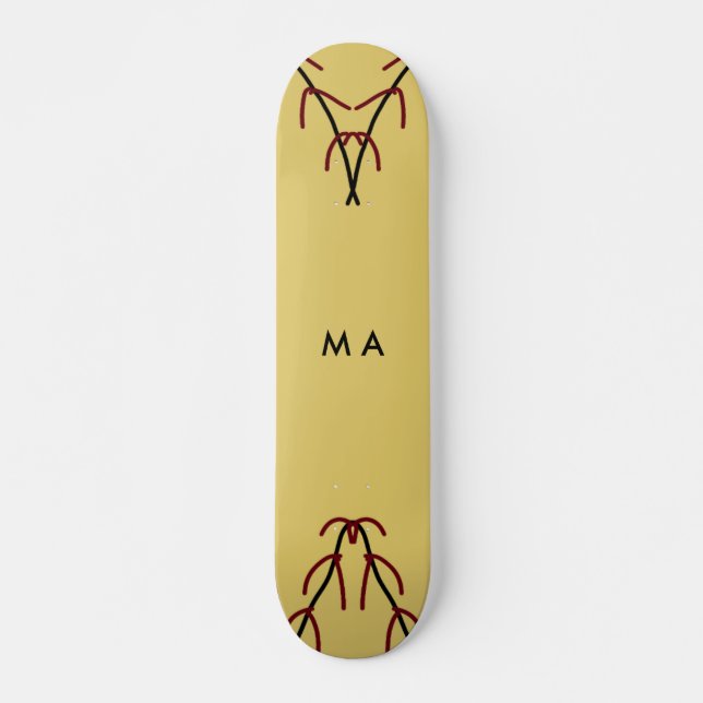 Skate Simples monograma adicione seu nome com letra míni (Frente)