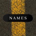 Skate Simples Preto Personalizado Adicionar Seu Nome Ele<br><div class="desc">Simples Preto Personalizado Adicione Seu Nome Design Elegante para Qualquer Um.</div>