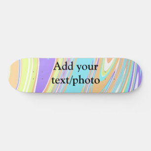 Skate Simples rosa azul laranja amarelo abstrato adicion