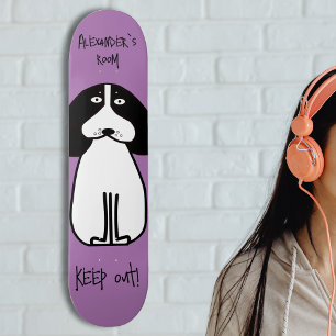 Skate Sinal personalizado de "Manter fora" da sala de cã