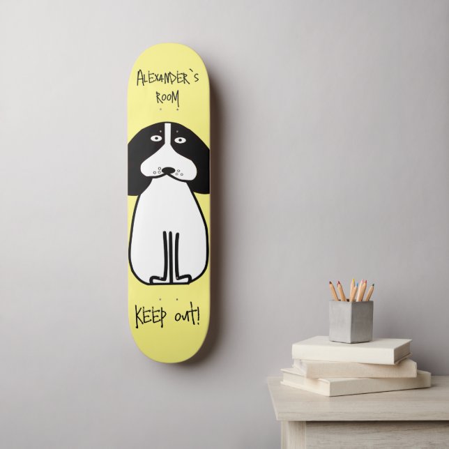 Skate Sinal personalizado de "Manter fora" da sala de cã (Arte de parede)