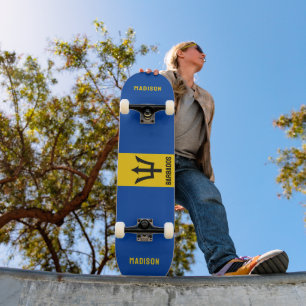 Skate Sinalizador de Barbados de Nome Personalizado