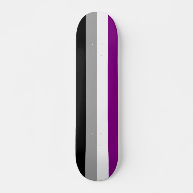 Skate Sinalizador de Orgulho Asexual (Frente)