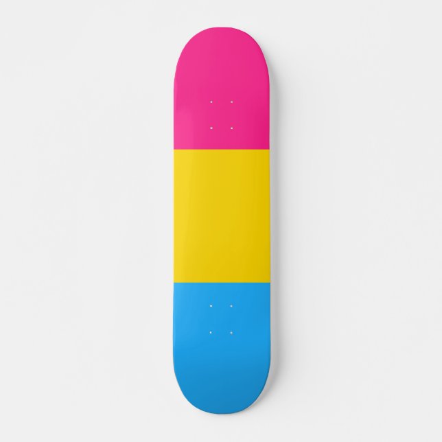 Skate Sinalizador do Orgulho Pansexual LGBTQ (Frente)