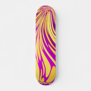 Skate skatboard cor-de-rosa e dourado