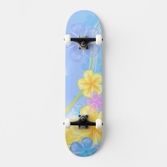 Skate Skateboard-Floral (Frente)