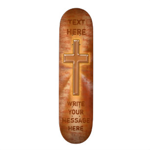 Skate Skateboards Cristãos Personalizáveis c/ Cruz de Co