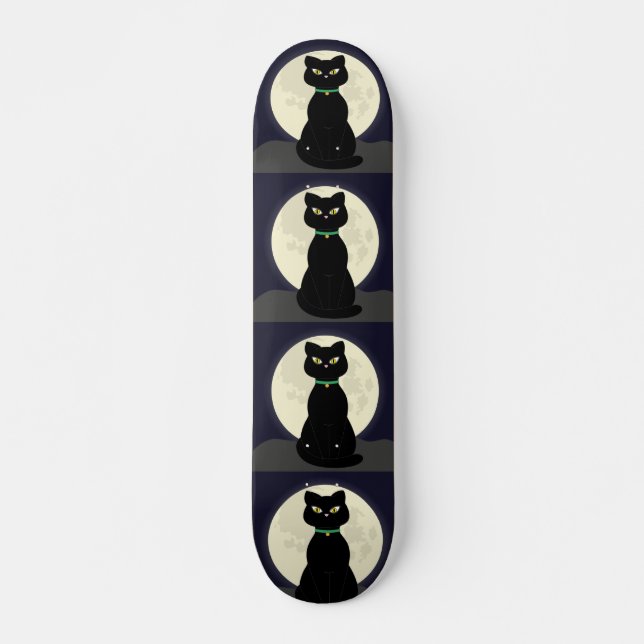 SKATE SKATEBOARDS DE MOONILHA DE GATO PRETO (Frente)