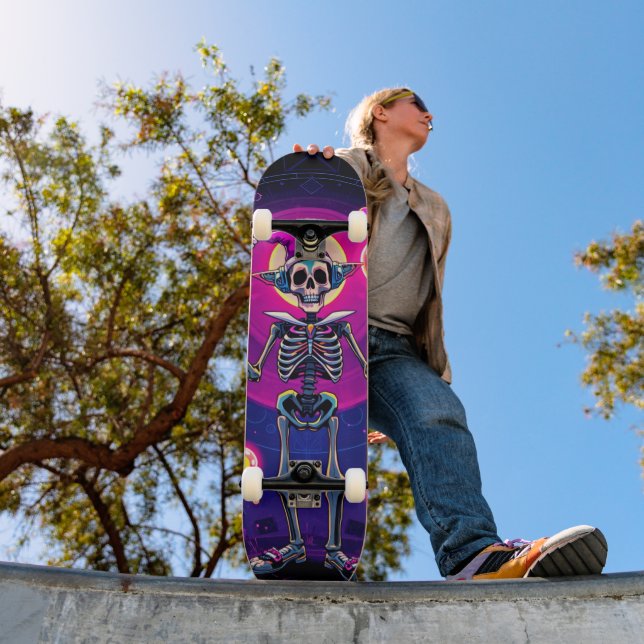 Skate Skeleton Whimsical Skeleton Clowboard (Ao ar livre 1)