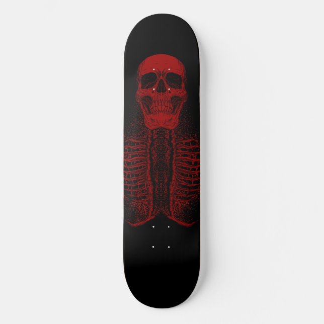 Skate skelstique vermelho skeletrizado (Frente)