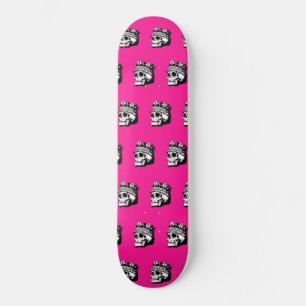 Skate Skull and Crown Patterno Pink