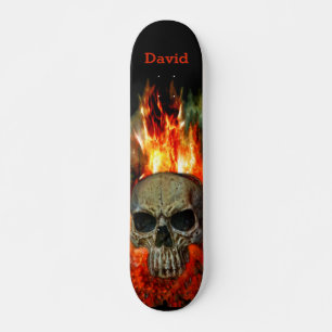 Skate Skull Fire Flames Personalizado