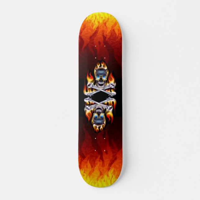 Skate Skulls de Queima (Frente)