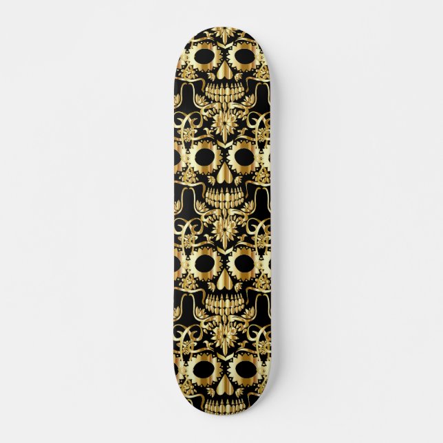 SKATE SKULLS DOURADOS (Frente)