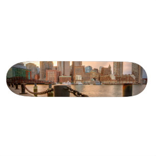 Skate Skyline do distrito financeiro de Boston