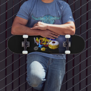 Skate SlipperyJoe Hanukkah natureza-morta simbólica feri