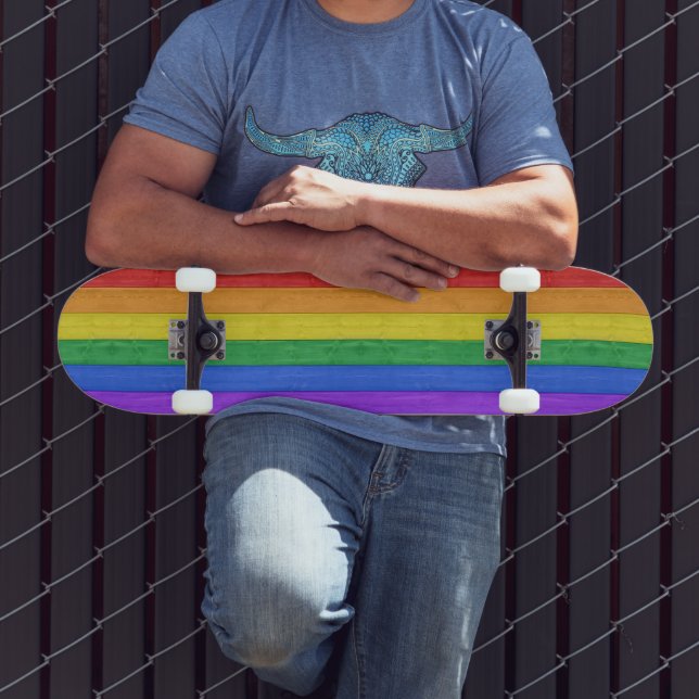 Skate SlipperyJoe's clássico arco-íris tátil feito à mão (Ao ar livre 3)