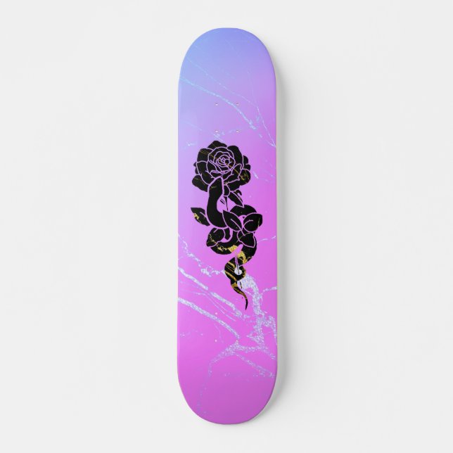 Skate Snake&Rose: mármore (Frente)