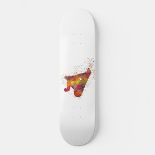 Skate snowboard em aquarela