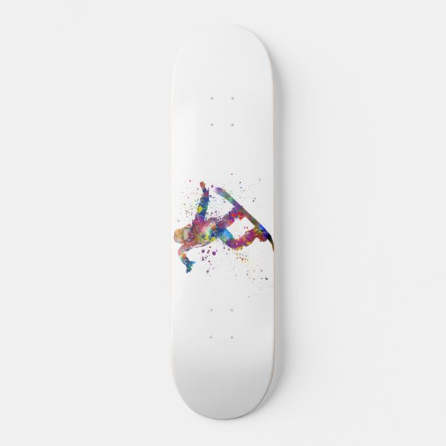 Skate Snowboard in watercolor (Frente)