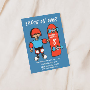 Skate sobre o Convite da Parte de Tema do Skateboa