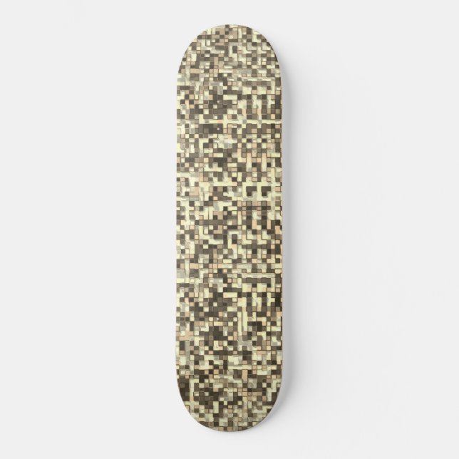Skate Sobreposição de pequenos quadrados em tons bege a  (Frente)