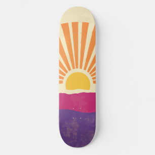 Skate Sol nascente Retroativo 70 Boho Amarelo Roxo