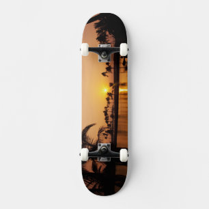 Skate Sol se pondo na Baía Anaeho'omalu, Ilha Grande,