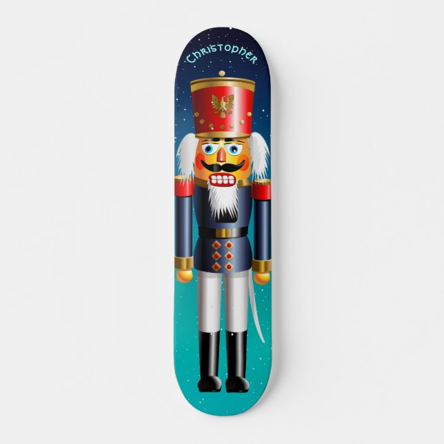 Skate Soldado de brinquedo do Nutcracker no uniforme (Frente)