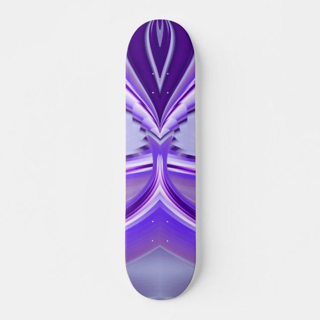 Skate Sonho de Flor Roxo, Abstrato Fantasy Arte Arco-Íri (Frente)